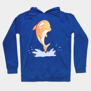 Orange Dolphin - Cute Onesie Designs - Onesies for babies Hoodie